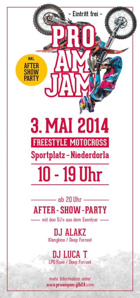 Pro AM Jam - Freestyle Motocross - Niederdorla 2014 - Flyer 01